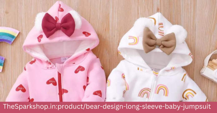 thesparkshop.in:product/bear-design-long-sleeve-baby-jumpsuit